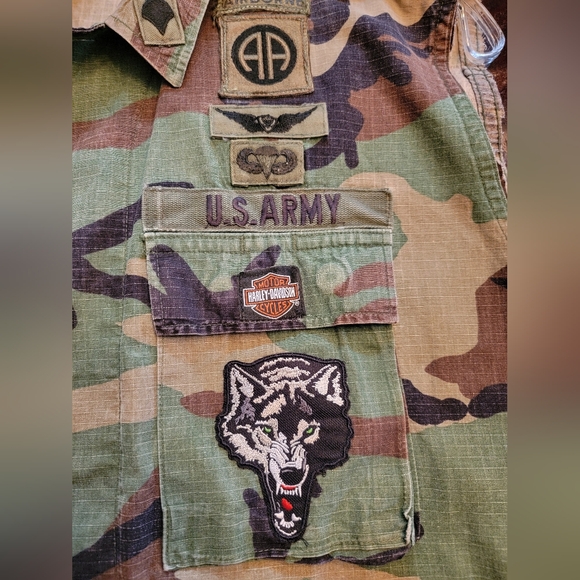 US Army Military Camo Vest Hippie Grunge Upcycled - Picture 5 of 13